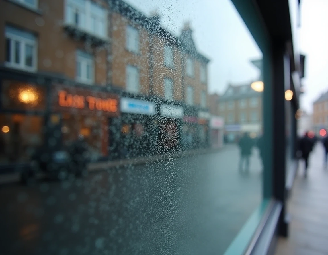 Shop front before cleaning